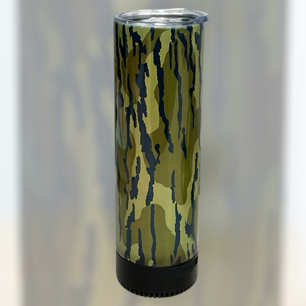 *NEW* Camo 20oz Stainless Steel‎ Bluetooth Speaker With Lid and Straw